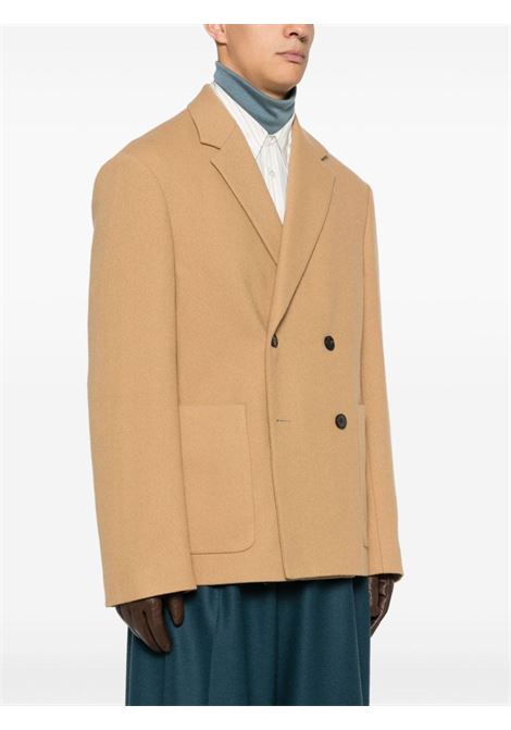 Beige barleys double-breasted blazer Dries van noten - men DRIES VAN NOTEN | 2420204109236102